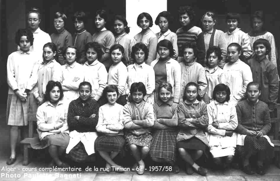 Cours complémentaire de la rue Tirman, 6è, 1957/58 