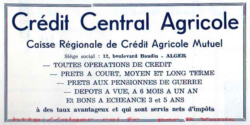 CREDIT CENTRAL AGRICOLE