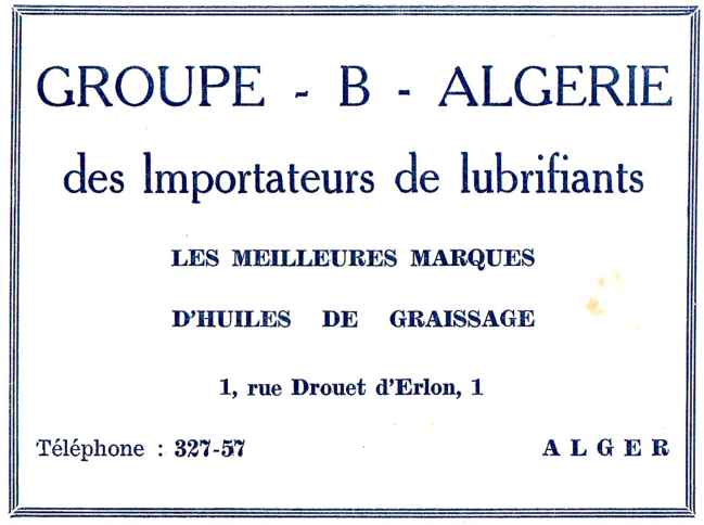 agha,huiles de graissage,groupe b,rue drouet d'erlon