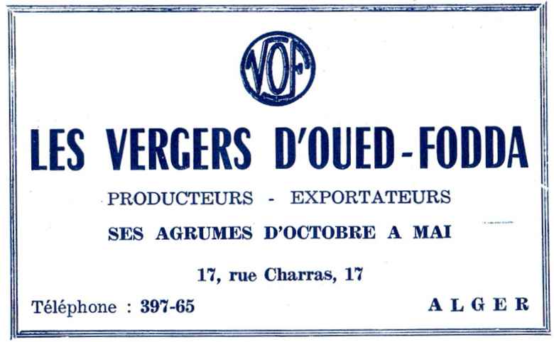 agha,vergers de l'oued fodda,rue charras