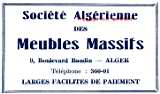SOCIETE ALGERIENNE DES MEUBLES MASSIFS