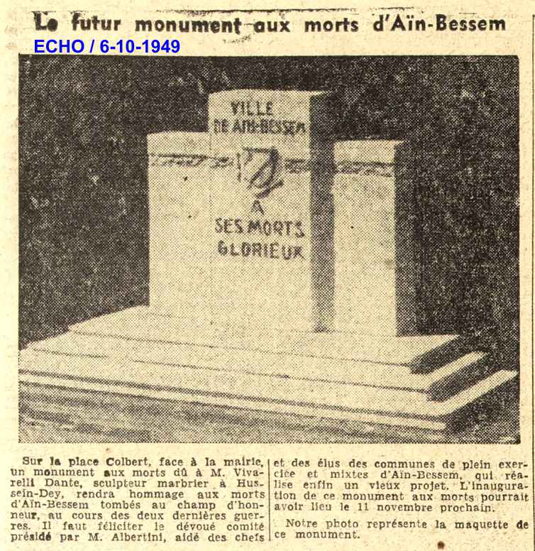 Le futur monument-aux morts d Ain-Bessem