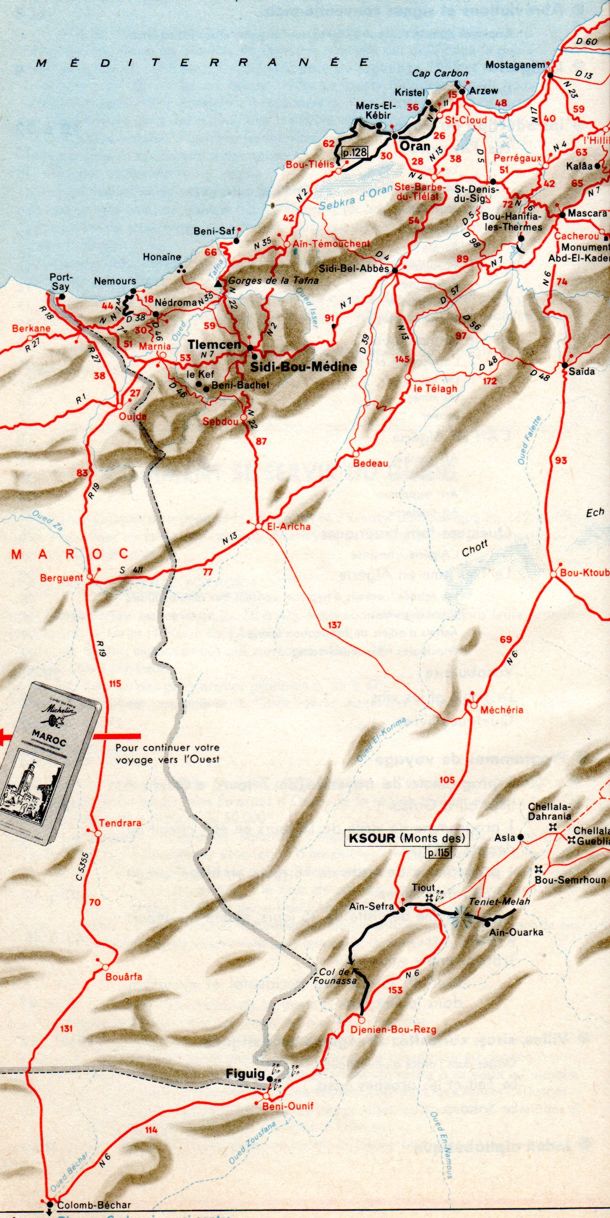 ain-sefra,guide vert michelin,1956