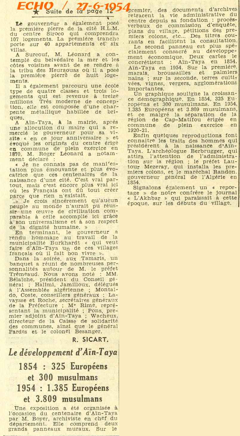 N PRÉSENCE DE M. ROGER LÉONARD ET DE NOMBREUSES PERSONNALITÉS 