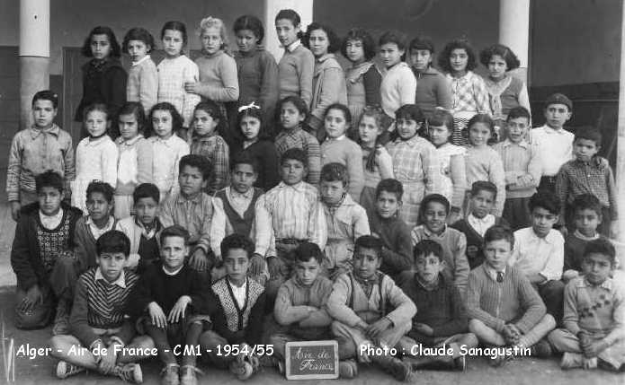 classe de cours moyen 1ère année, 1954-1955. Classe de Mr. Astier