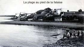 la plage au pied de la falaise