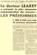 Les derniers jours du Congrès die préhistoire