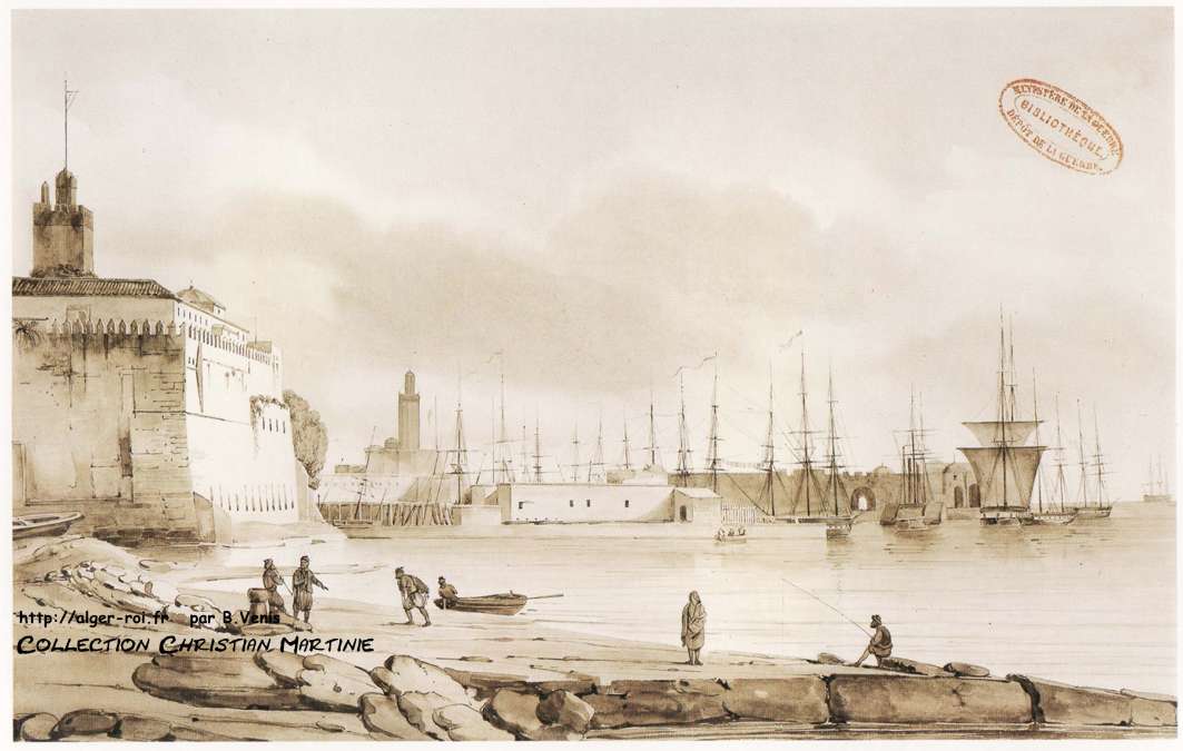 Vue de l'avant-port prise de la porte de la pêcherie