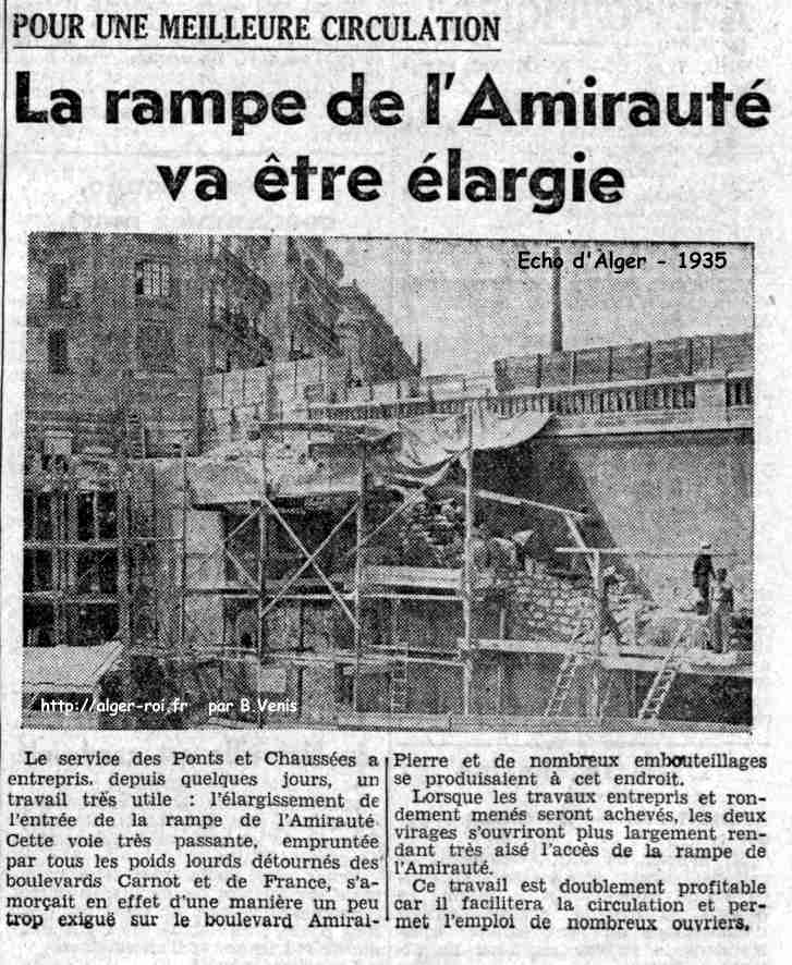 / Pour une meilleure circulation, La rampe de l'amirauté va être élargie