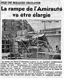 Pour une meilleure circulation, la rampe de l'amirauté va être élargie