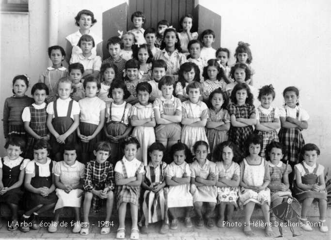 école primaire, filles, 1954