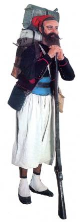 Zouave en tenue de route.Second Empire.