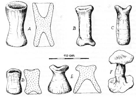 Figure 17 : quelques formes de minipoteries d'envoûtement de Grande Kabylie,