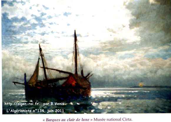 Barques au clair de lune.Musée national Cirta.