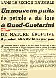 Un nouveau puits de pétrole a été foré à Oued-Guèterini