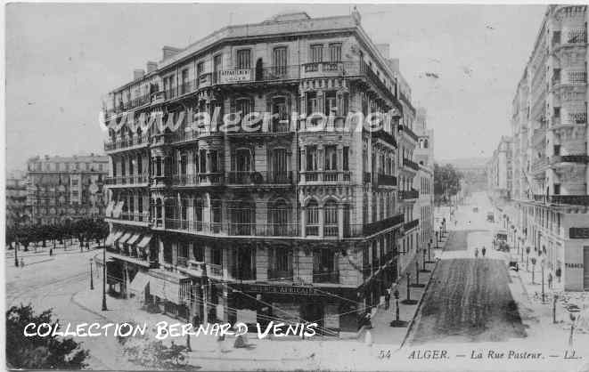 Tenant:55 rue d'Isly : cette carte postale- aboutissant:1, rue Berthezène. 