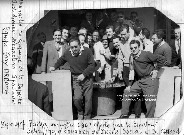 Paella monstre (90) offerte par le sénateur Schaffino à l'occasion du Mérite Social à monsieur Attard.