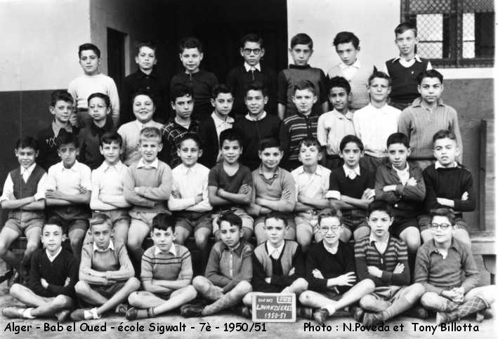 7ème classe : Cours Moyen 2ère année, année 1950-1951