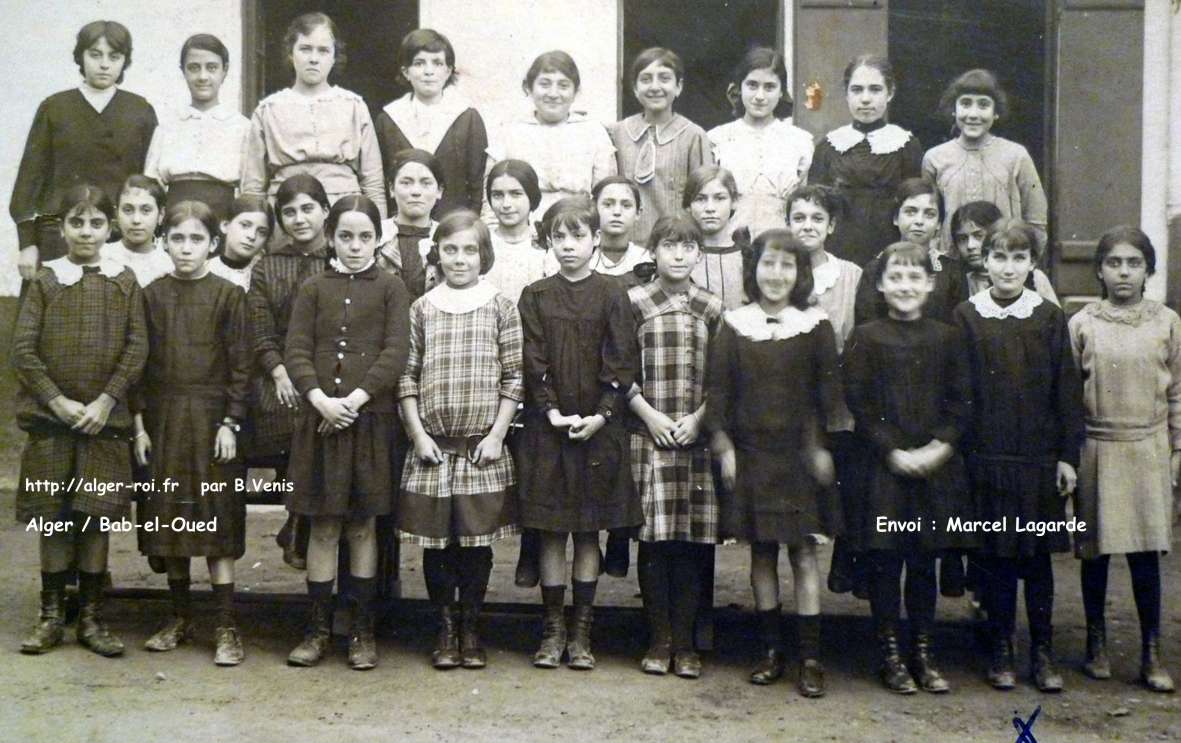 photos de classes;bab-el-Oued,ecole rue weinbrenner,1914