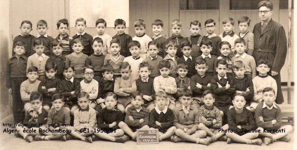 École Rochambeau, cours élémentaire 1, 1950-1951