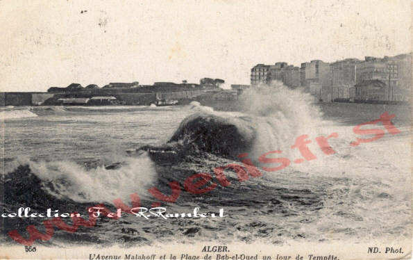 Alger: Bab-el-Oued, l'avenue malakoff et la plage 