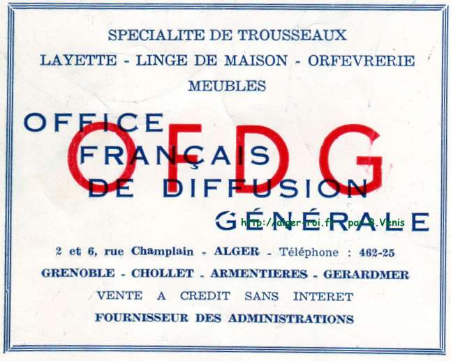 OFFICE FRANÇAIS DE DIFFUSION GÉNÉRALE 