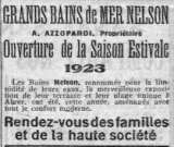 Ouverture bains Nelson