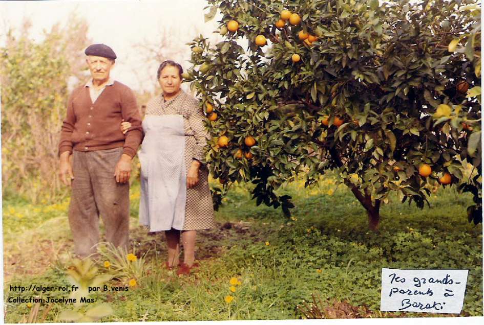 souvenir de baraki,grand-pere charles antoine bertrand et grand-mere virginie