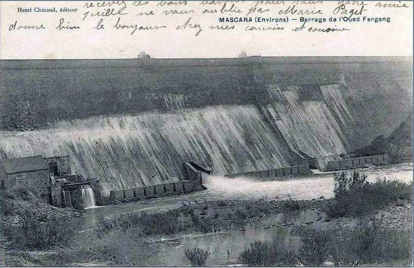 amenagements hydro-electriques,barrage sur oued-fergoug,perregaux,mascara