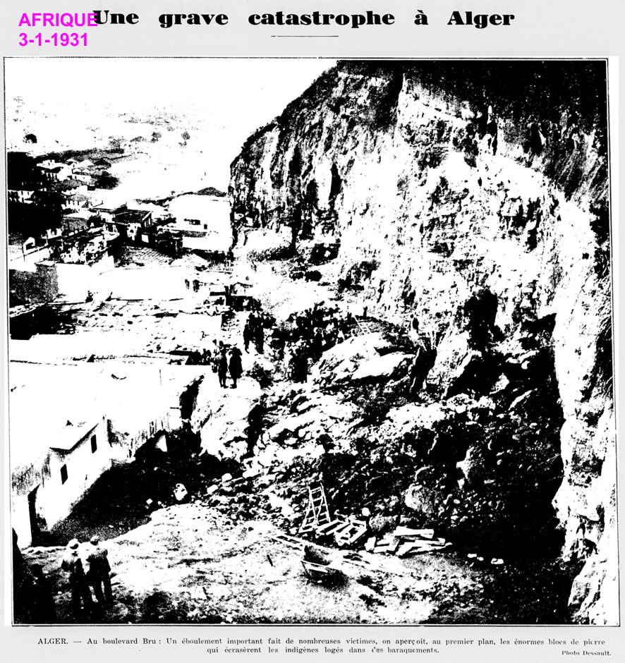 A Alger, un éboulement de terrain fait de nombreuses victimes. 