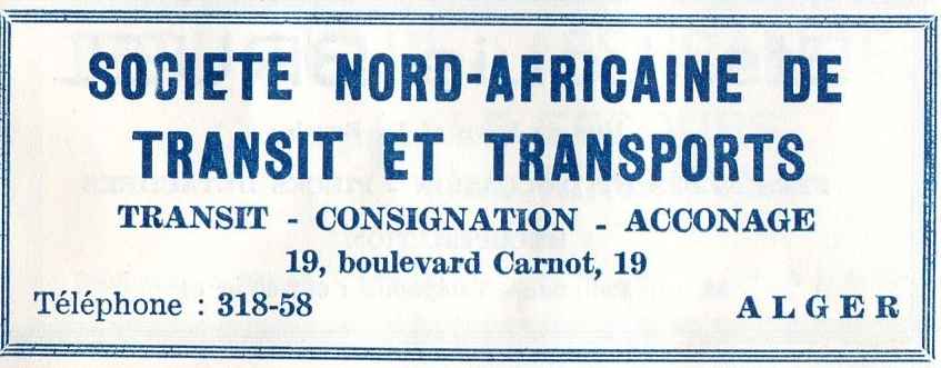 SOCIETE NORD-AFRICAINE de TRANSIT