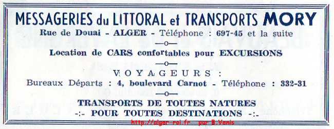 MESSAGERIES du LITTORAL et TRANSPORTS MORY