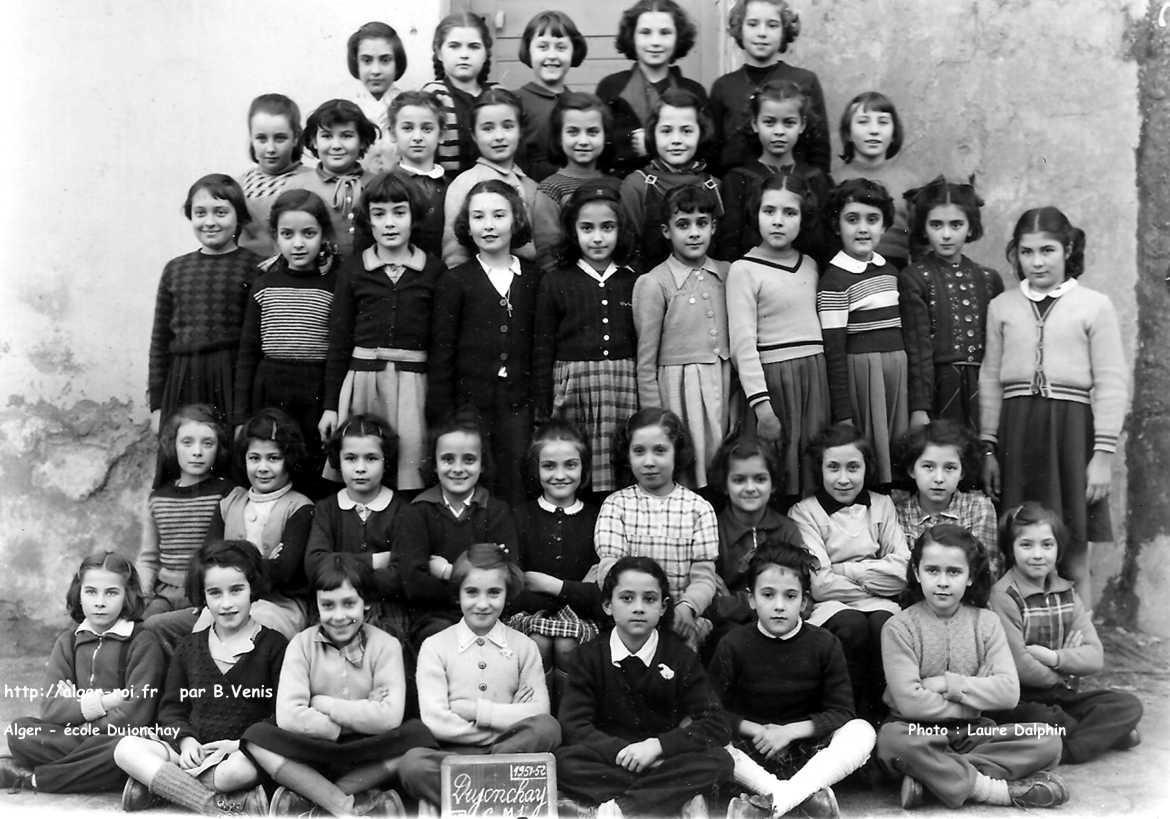 alger,photos de classes,cm1,1951-1952,51-52,ecole dujonchay