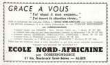 ECOLE NORD-AFRICAINE par CORRESPONDANCE