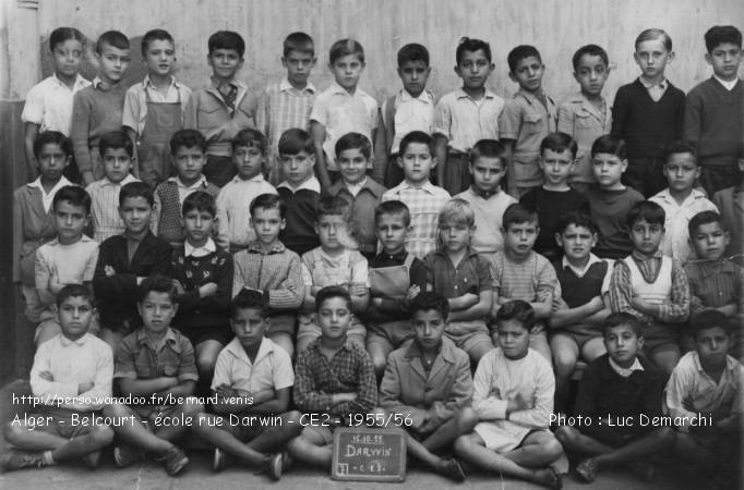 École de garçons rue Darwin, classe: CE2, 19555-1956