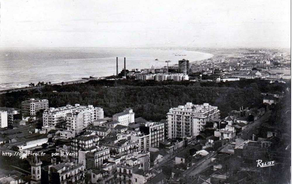 vue générale de  Belcourt et hussein-dey,jardin d'essai