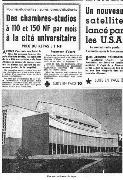 des chambres-studio à la cité universitaire