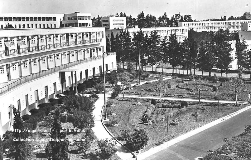 alger,cité universitaire de Ben Aknoun,vue generale et jardins