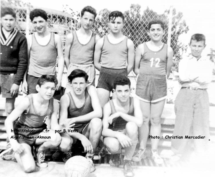 Equipe de basket, minimes, 1952-1953