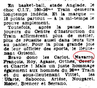 les basketteurs du C.I.T. 160