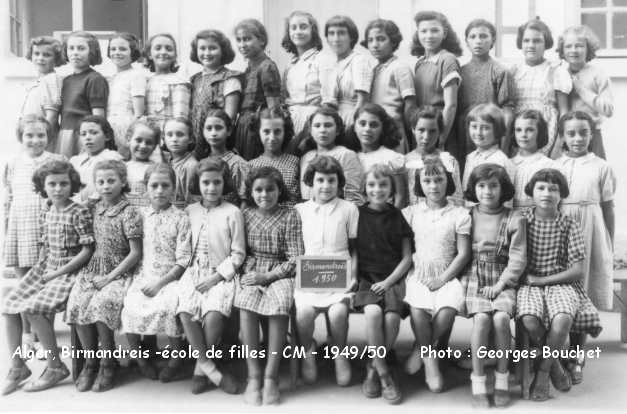 École communale de filles de Birmandreis, CM1, 1949-1950