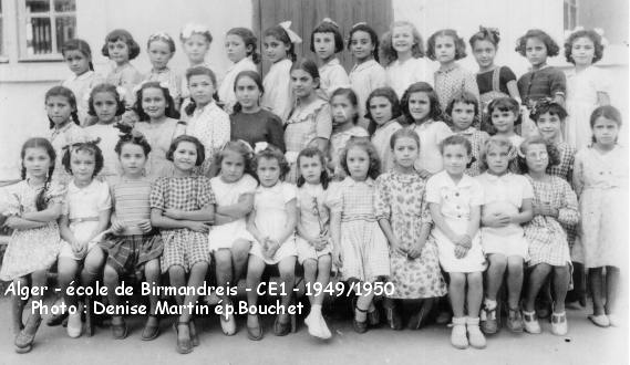 École de Birmandreis, cours élémentaire 1è année, 1949-1950