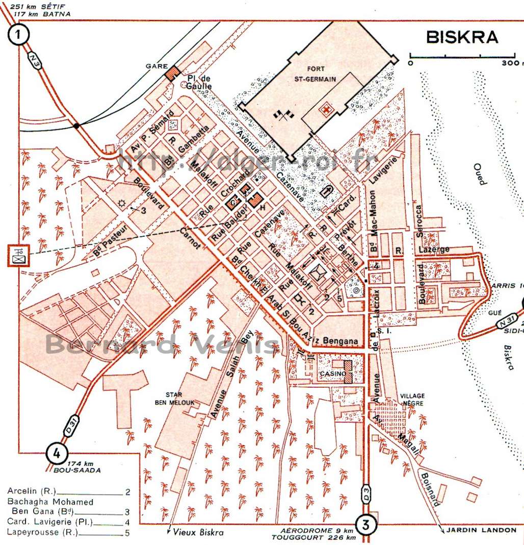 PLAN DE LA VILLE,biskra