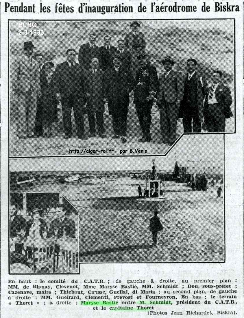 1.-Inauguration de l'aérodrome Thoret