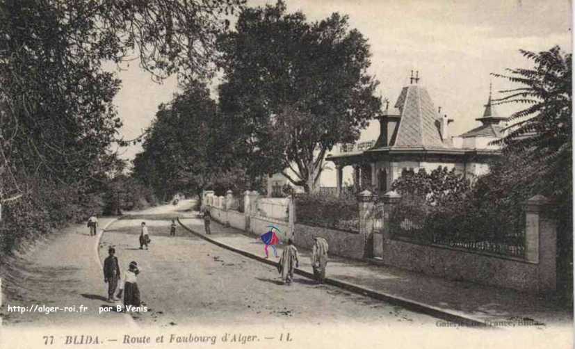 Blida,route et faubourg d'alger