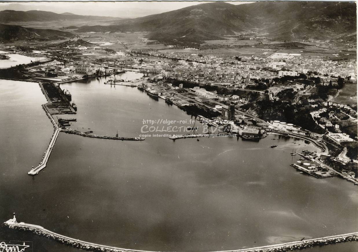 Bône, vue panoramique du port et de la ville