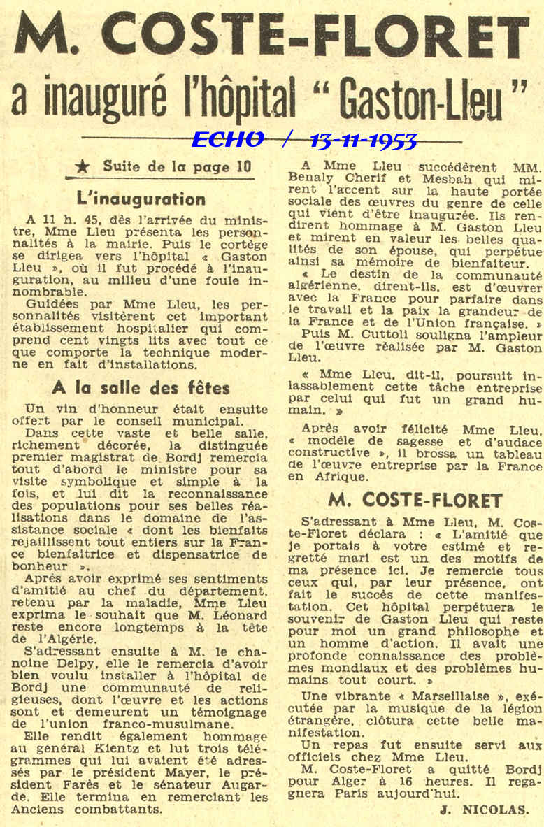 AU COURS D'UNE BELLE MANIFESTATION D'UNION FRANCO-MUSULMANE 