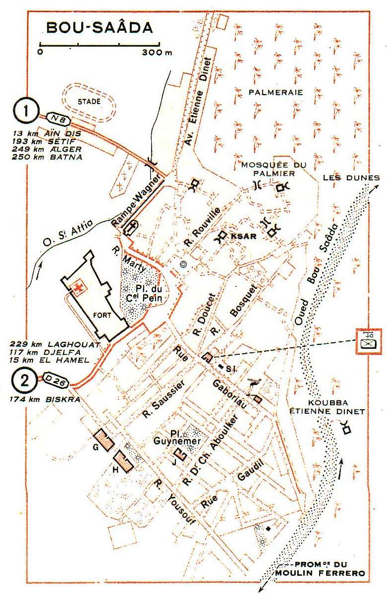 bou_saada,plan de la ville