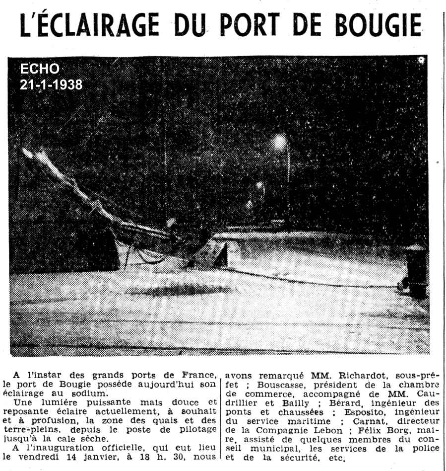 L'éclairage du port de Bougie