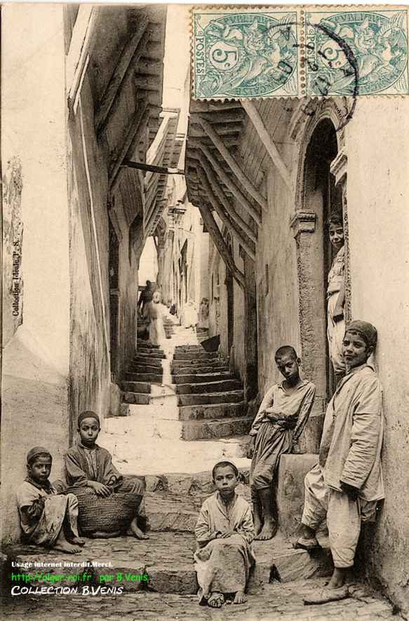 21: la casbah,rue de Tombouctou , circulée en 1905, 50 ko